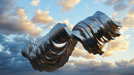 A Metallic Sculpture in the Sky