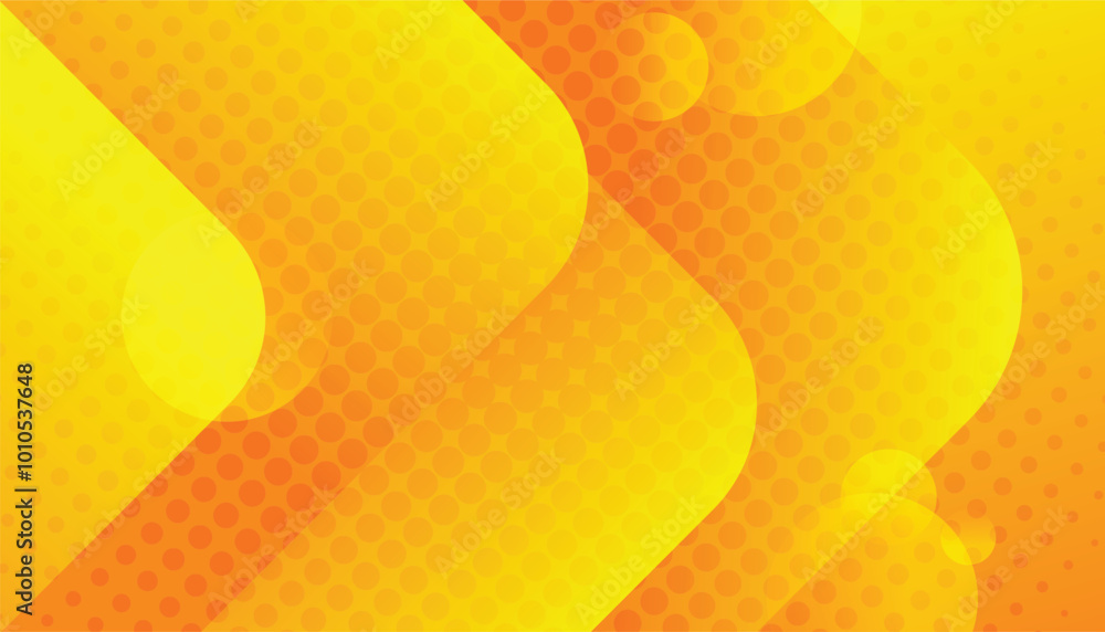 Poster Yellow and orange elements with fluid gradient. dynamic shapes composition. abstract geometric shapes background. cool background design for flyer. vector illustration