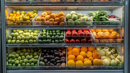 Obraz premium A Guide to the Best Fruits and Vegetables for Your Refrigerator: Maximizing Freshness and Flavor