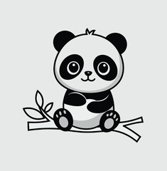 Panda vector illustration design