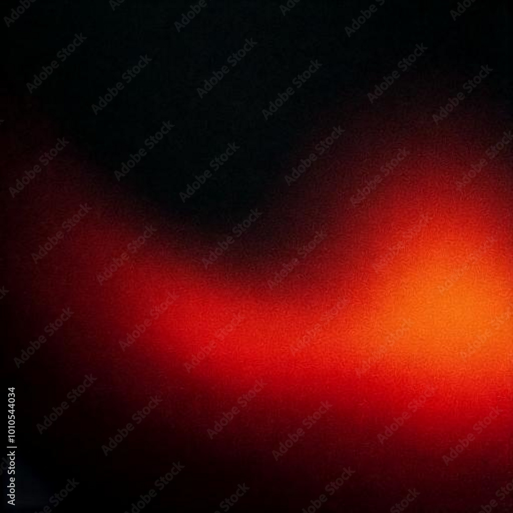 Poster a vibrant red gradient against a dark background, creating a striking and dynamic visual