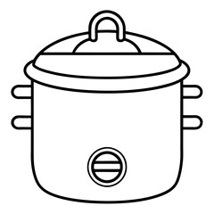 electric pressure cooker icon with Transparent Background Clipart