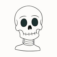 Human skull vector illustration