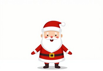 Obraz premium Adorable Cartoon Christmas Characters: Isolated on a White Background