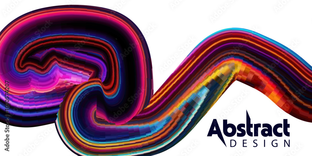 Poster vector 3d abstract background with paper cut shapes. colorful carving art. paper craft landscape wit