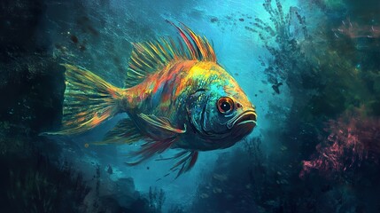 Obraz premium Colorful Fish in Underwater Paradise