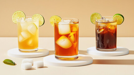 Fototapeta premium fancy and simply photograph fresh iced beverages 