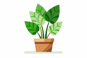 Cute Plant tub vector illustration
