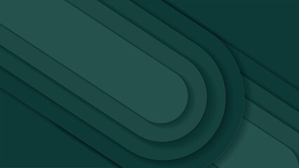 abstract green shapes layers papercut background vector design