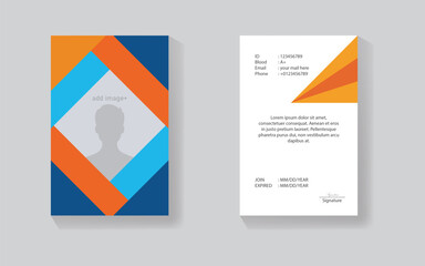 Editable business id card template illustration