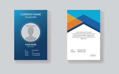 Editable business id card template illustration