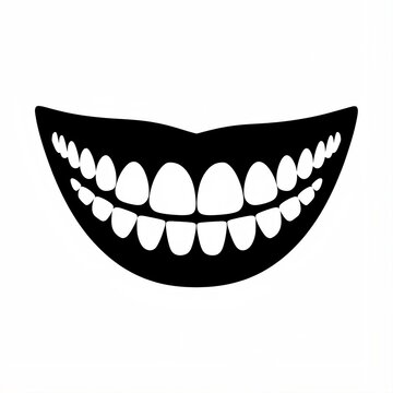 recommend clip art: Dental teeth icon Black  victor silhouette White background