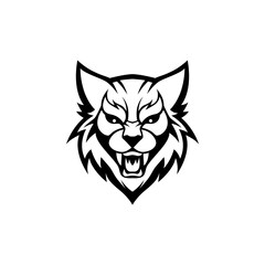 cat   simple mascot logo design