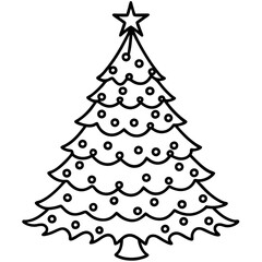 christmas tree with snowflakes