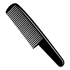 comb icon Black silhouette vector illustration on white background