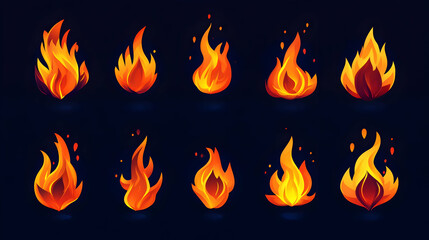 Flaming Fire: Bright and Fiery Graphics