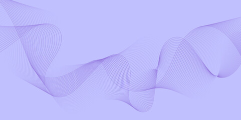 Abstract purple wavy lines Digital frequency track equalizer background. Curved wave smooth stripe seamless pattern. Wave lines created using blend tool. graphic design template banner business wave.