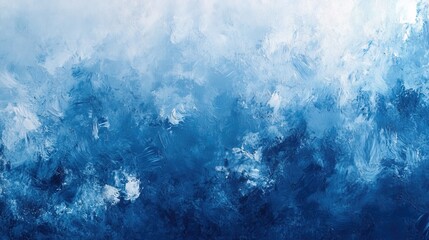 Fototapeta premium Blue background with painted grungy pattern, abstract panoramic web banner