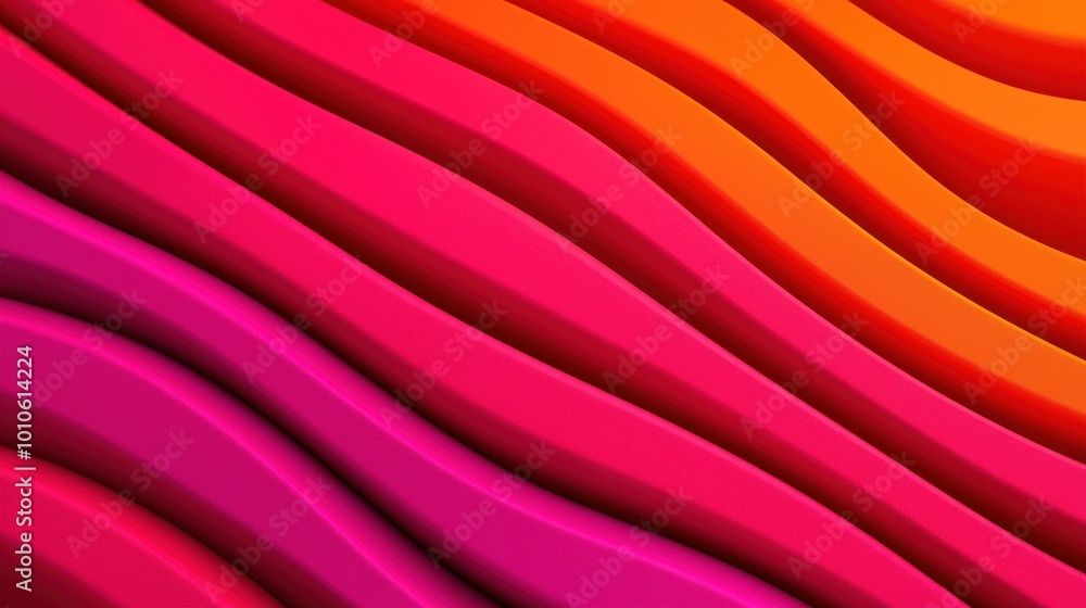 Poster abstract curved lines background red orange pink gradient design texture