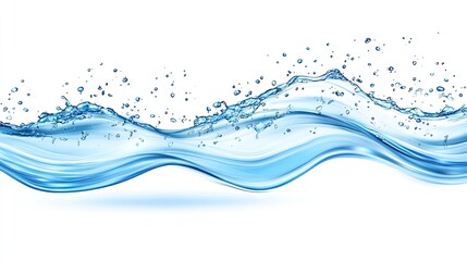 Abstract blue liquid background with flowing water textures, soft gradients, and a smooth, calming design.