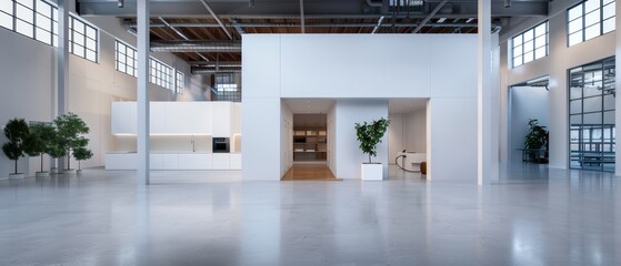 Fototapeta premium Modern Minimalist High-Tech Interior Design