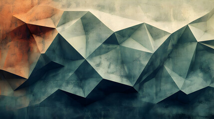 Abstract Geometric Pattern on Concrete Wall