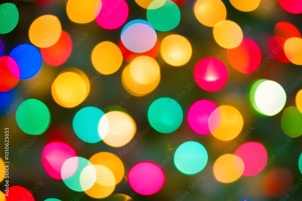 Poster Abstract Colorful Bokeh Lights Background