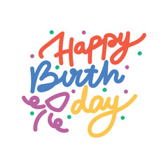 Colorful Happy Birthday Typography - 05