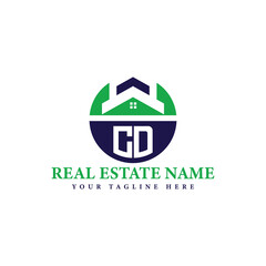Real Estate Company Logo with House Icon