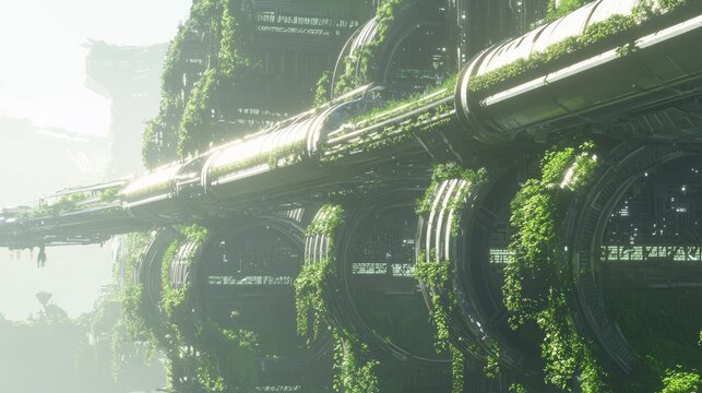 Futuristic Alien Metropolis: Hyperrealistic 3D Rendering of Advanced Alien Civilization in Epic Landscapes