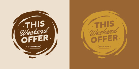 Set of vintage labels for greetings and promotion © rupa
