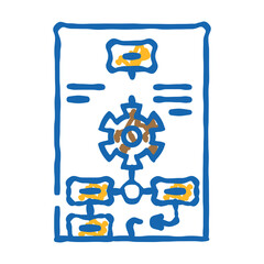 process modeling analyst doodle icon sketch vector. process modeling analyst sign. isolated symbol illustration