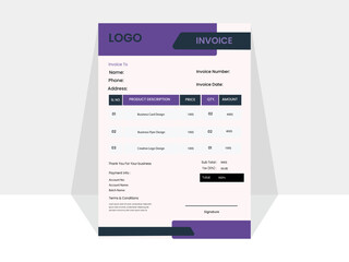  invoice template vector Corporate design  