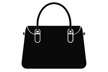 
female bag silhouette, handbag vector, shopping bag vector silhouette

