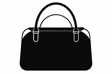 
female bag silhouette, handbag vector, shopping bag vector silhouette

