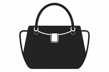 
female bag silhouette, handbag vector, shopping bag vector silhouette

