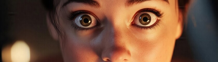Obraz premium Surprised expression with wide open eyes