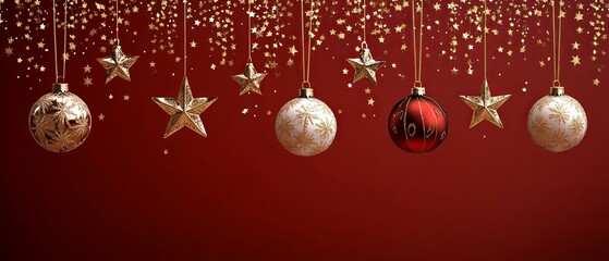 Christmas New Year background. Festive Xmas composition