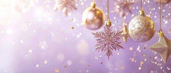 Christmas New Year background. Festive Xmas composition