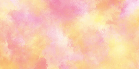 watercolor background with pink and yellow color.  Fantasy light yellow ,Old paper texture with stains and scratches, pink and White colors for wallpaper,  pink shades watercolor background, 