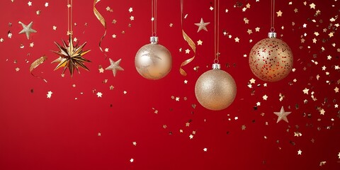 Christmas New Year background. Festive Xmas composition