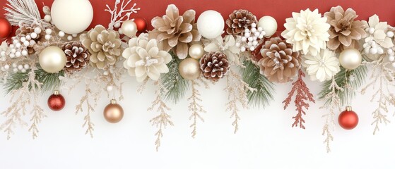Christmas New Year background. Festive Xmas composition