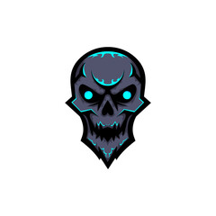 angry skull   logo e sport mascot