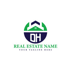 Real Estate Company Logo with House Icon