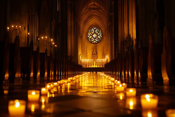 the cathedral in candlelight