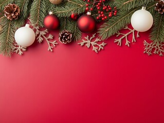 Christmas New Year background. Festive Xmas composition