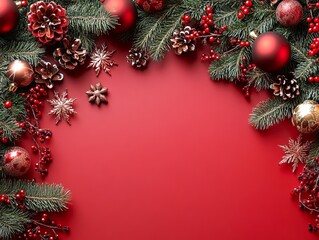 Christmas New Year background. Festive Xmas composition