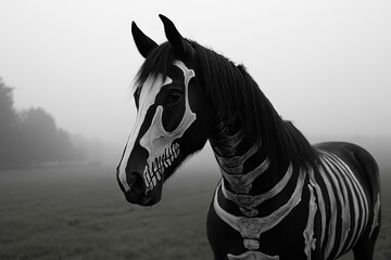 portrait of a skull horse