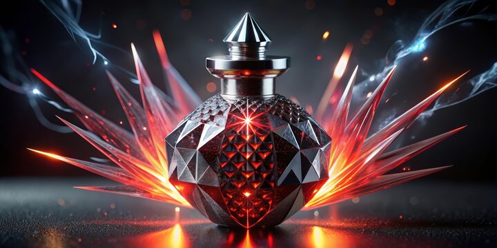 background with a bottle of elixir