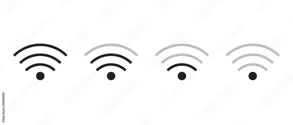 Poster wireless and wifi icon. wi-fi signal symbol. internet connection. remote internet access collection 